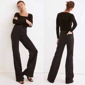 Madewell 11”High Rise Flare Jeans 24 Crosson Wash‎